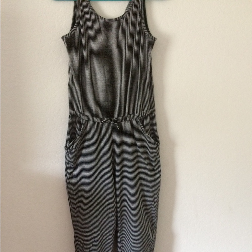Striped black& white romper